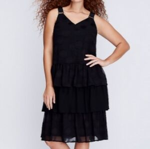 Lane Bryant Dot Tiered Dress